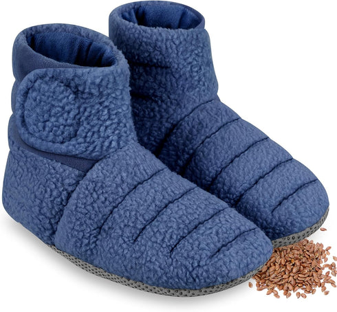 REVIX Microwavable Booties for Cold Feet Moist Heat Therapy, Heated Slippers Women