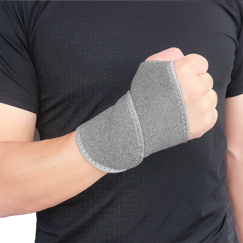 2 Pack Wrist Support Brace for Carpal Tunnel, Adjustable Hand Support for Arthritis and Tendinitis, Pain Relief (Gray)