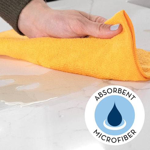 S&T INC. 100 Pack Microfiber Cleaning Cloth, Bulk Microfiber Towel for Home, Reusable Microfiber Towels for Cars, Assorted, 11.5 in. x 11.5 in., 100 Count by S&T INC.