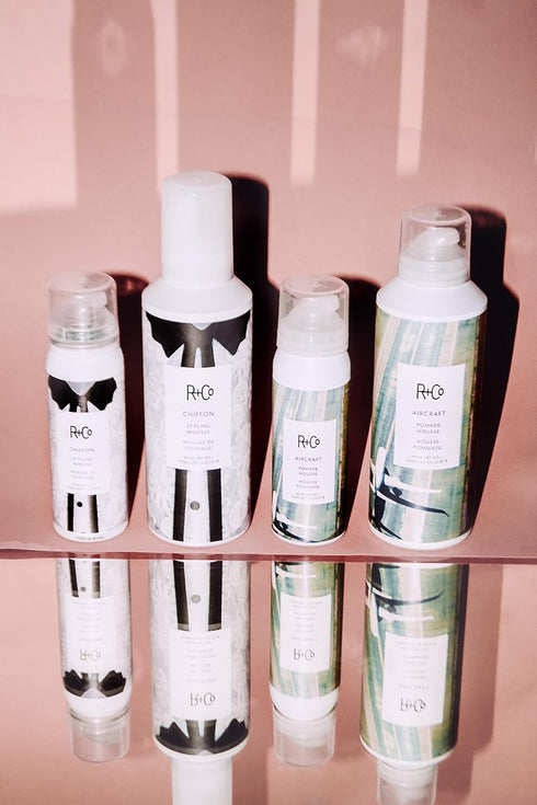 R+Co Aircraft Pomade Mousse | Mousse for Body, Shape & Second-Day Texture, Vegan & Cruelty-Free