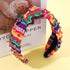 HEIDKRUEGER Knot Headband, Mexican Embroidered Fiesta Hair Accessories with Colorful Rhinestones