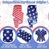 Whaline Patriotic Wired Edge Ribbon, 2 Rolls, Stars Stripes Craft Ribbon for 4th of July, Independence Day, DIY Crafts