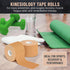 Pack 3 (2 Inch 16 5cm 5m) Kinesiology Tape Rolls - of x Ft / x - Latex-Free, Breathable Cotton - Strong Adhesive