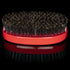 Torino Pro Wave Brush, Medium Hard Oval Palm/Military Bristle Brush for 360 Waves - Red