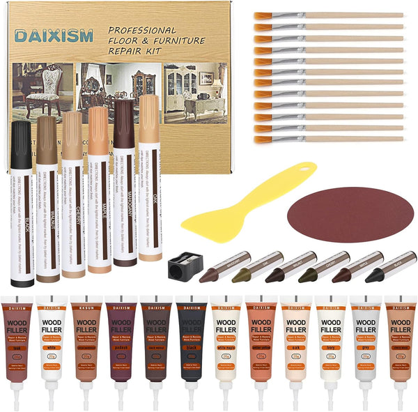 Furniture Repair Kit - Wood Touch Up Maker to Restore Any Wood Furniture, Set of 39