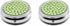 Set 2 of Circular Triple-Compartment Pocket Purse Pill Box & Organizer with Insert (Peridot Gemstones)