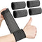 Sumind 4 Pieces Wrist Brace Bands, Adjustable Compression Strap for Carpal Tunnel, Black