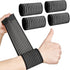 Sumind 4 Pieces Wrist Brace Bands, Adjustable Compression Strap for Carpal Tunnel, Black