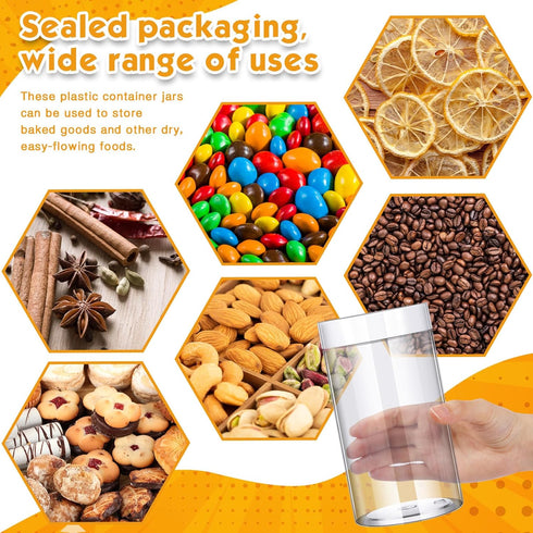 Patelai 4 Pieces Round Clear Wide-mouth Jars - Leak Proof Plastic Containers for Travel Storage of Beauty Products