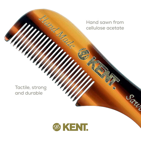 KENT 81T "Freddie" Handmade Beard Mustache Comb, Extra Small, Unbreakable Fine Toothed