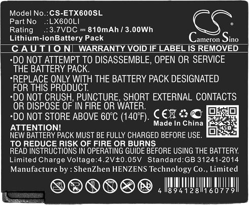 LX600LI Battery Replacement for Eartec Hub Systems, HUB Ultralite