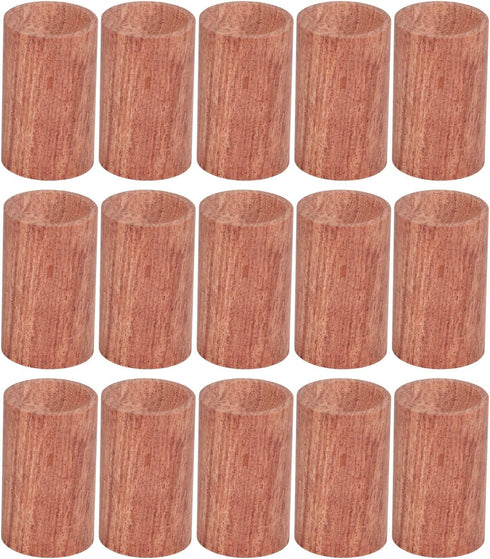 WIHFHGZ 15Pcs Set Wood Diffuser for Essential Oils, Rosewood Portable Mini Round, Aromatherapy - Passive Oil Release
