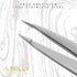 Pointed Tweezers - High Carbon Stainless Steel Needle Nose, Fine Point Precision Hair Removal, Silver