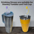 Bendable Straws with Covers Cap - 11 inch Long Flexible Straws, Bendy Drinking Straws Reusable with Covers Cap,