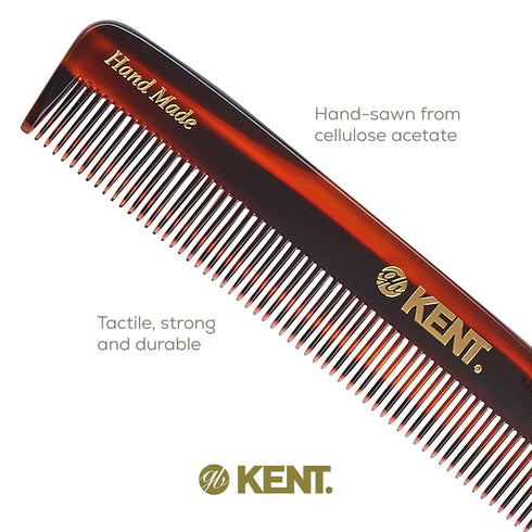 Kent F3T Handmade Dressing Table Comb for Men and Women, Fine Tooth Hair Comb for Grooming, Beard, Mustache