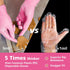 Disposable Gloves for Women, Pink Vinyl Gloves, Latex Free for Cooking, Food Prep, Cleaning, 50 Pack