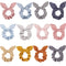 Yaomiao 12 Pieces Bow Hair Scrunchies Bunny Ear Scrunchies for Women, Bow Silk Bowknot Elastic Hair Ties Ropes (Wave