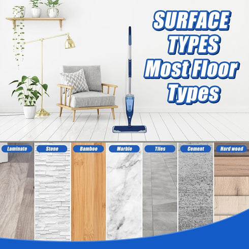 4 Pieces Microfiber Cleaning Pads Compatible with Bona Mop: Reusable 18 Inch Mop Replacement Pads for Floor Cleaning