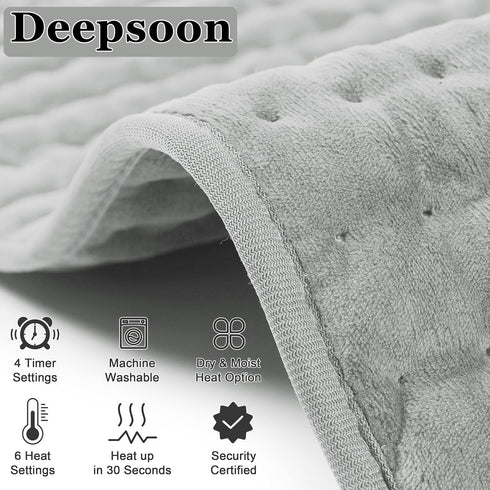 Heating Pad - Electric Heating Pads for Back, Neck, Abdomen, Moist Heated Pad for Shoulder, Auto Shut Off