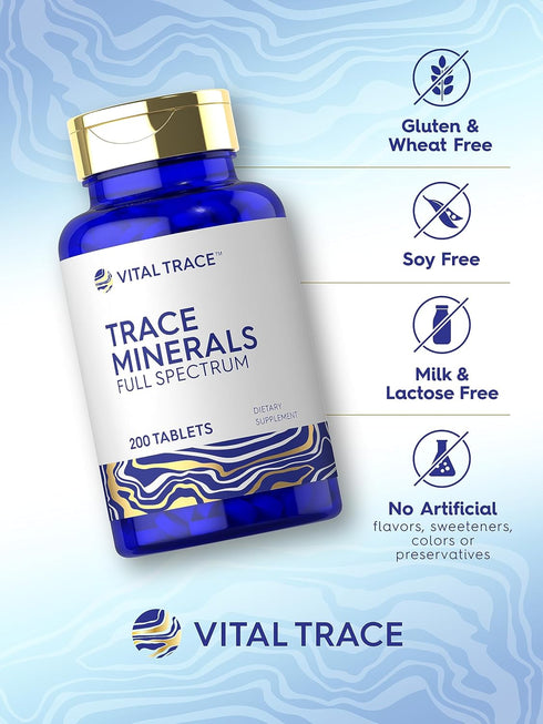 Carlyle Trace Minerals | 200 Tablets - Full Spectrum Supplement | Non-GMO & Gluten Free Complex