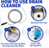 Professional Slow Drain Cleaner, 10-Foot Metal Snake for Hair, Food, Debris Removal from Pipes, Plumber Tools