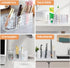 KNC 3 Compartment Acrylic Cosmetic Brushes Storage, Makeup Brush Holder Organizer for Bathroom Vanity and More