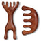 WJIAAA Wooden Scalp Massager Comb, 2 Shapes Natural Wooden Hair Growth Scalps Massager