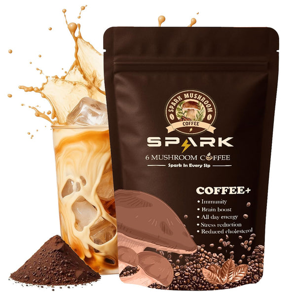 Spark Mushroom Coffee Spark Instant Organic Mushroom Coffee USDA - 35 Servings & 210g/7.4oz -