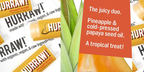 Hurraw! Pineapple Lip Balm, 3 Pack: Organic, Vegan, Gluten Free, 100% Natural Ingredients