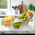 R-kay 6 Pack Angled Plastic Serving Bowls, Clear 20 Oz Disposable Bowls for Weddings, Catering, Birthday Parties
