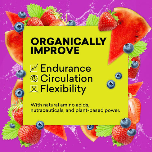 EBOOST POW Natural Pre Workout Powder - 20 Servings - Berry Melon Fizz - Pre Workout Supplement for Performance, Joint