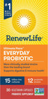 Renew Life Everyday Probiotic Capsules, 30 Count - Daily Supplement for Urinary, Digestive, and Immune Health, 15