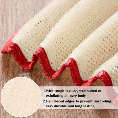 Tatuo 5 Pcs Exfoliating Face and Body Wash Cloths, Bath Cloth for Women and Men, 10.63 x 9.05 Inch