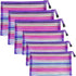 Mesh Bags with Zipper (6 Pack), Nylon Makeup Bag Cosmetic Pouches, Travel Organizer Case for Purse, Diaper Bag