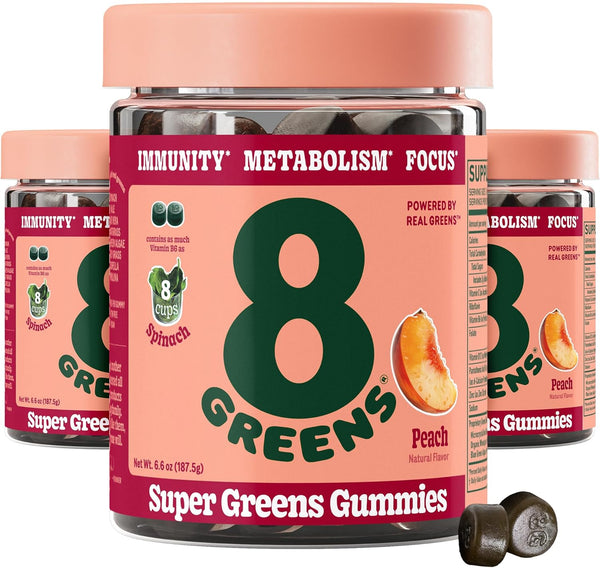 8Greens Supergreens Gummies, Superfood Gummy for Metabolism, Immunity & Digestive Health, 150 Count