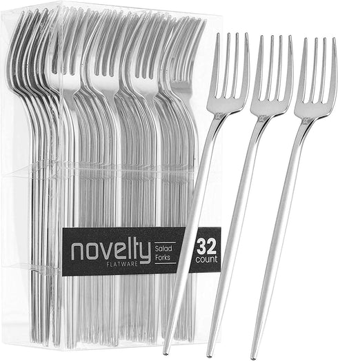 Nicole Fantini (96) Elegant Novelty Silver Salad Forks, Teaspoons And Knives