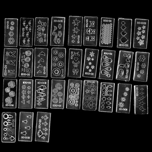 SING F LTD 30 Style Durable 3D Acrylic Mold for Nail Art DIY Decoration Design