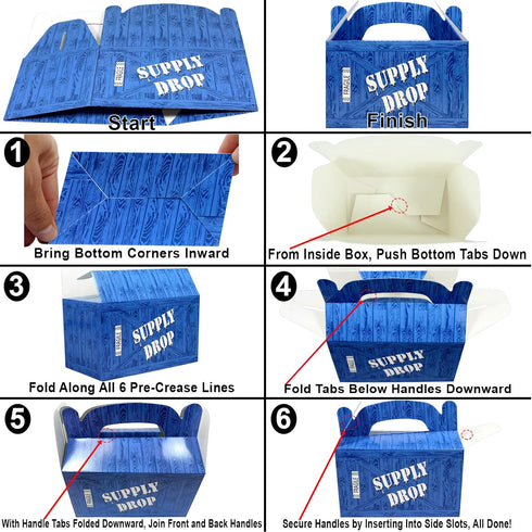 AnapoliZ Supply Drop Favor Box, 24 Count Party Treat Boxes for Battle Gamers Goodie Loot Drop Box