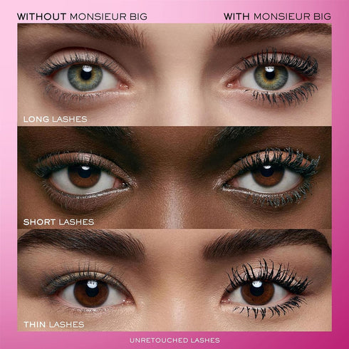 Lancôme Monsieur Big Volumizing Mascara - False Lash Effect, 12x More Volume & 24H Wear - Black