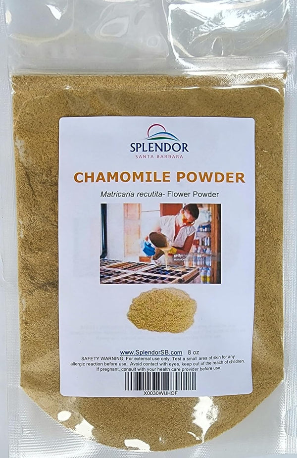 Splendor Chamomile Flower Powder, 8 oz Fine Egyptian Powder for Soap Making, Cosmetic Formulations, Skin Care