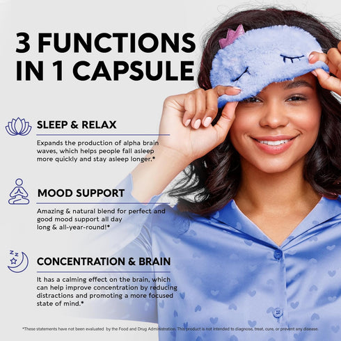L Theanine 400 mg - Extra Strength Supplement for Stress Relief, Relaxation, Sleep & Calm Support - Made in USA, Plant