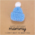 Ukodnus Baby Boy Reveal Mommy to Be Birthday Card with Blue Knitted