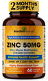 Sandhu Herbals Zinc 50mg Supplement for Men & Women | 60 Capsules | High Absorption Zinc Monomethionine