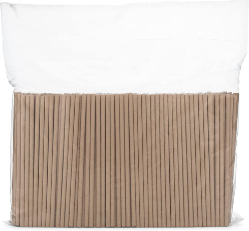 PandaBoard Compostable Bamboo Cocktail Straws, 4mm Unwrapped, 500 Count Bag