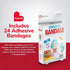 BioSwiss Mermaid Shaped Bandages, Self Adhesive Latex Free Sterile Wound Care, Fun First Aid Kit for Kids, 24 Count