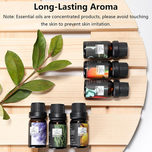Refresh Essential Oil Set, 6x10ml Aromatherapy Oils for Air Purifier, Diffuser, Humidifier, DIY Candle