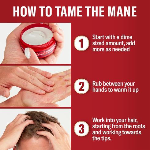 Old Spice No Crunch Crème - Hair Styling Crème for Men, Low Hold, Low Shine, 2.22 Oz