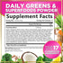 Green Powder Superfood, Organic Super Greens Powder Juice & Smoothie Drink Mix, Gut Health & Bloating Support, Probiotics, Spirulina, Chlorella & Beet Root for Digestive & Energy Support - 28 Servings