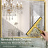 Stainless Steel Shower Squeegee for Glass Door, 10 Inch Clear with 3 Adhesive Hooks for Bathroom