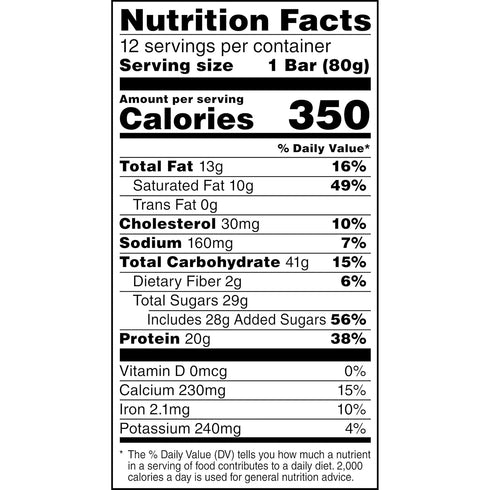 Gatorade Whey Protein Recover Bars, Chocolate Chip, 2.8 Ounce, Pack of 12